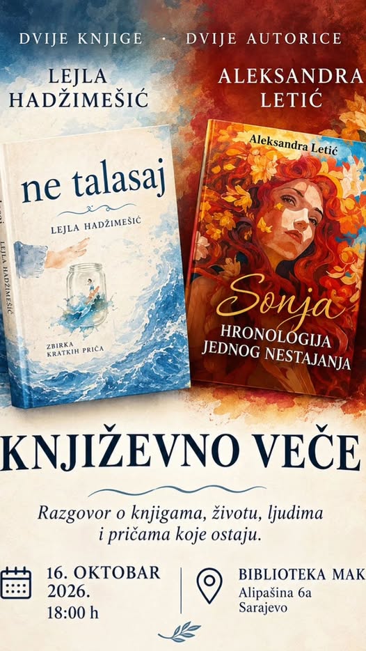 Promocija knjiga "Ne talasaj" i "Sonja - hronologija jednog nestajanja"